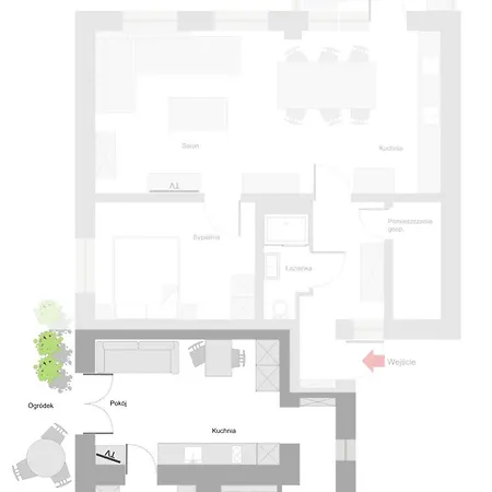 Апартаменти Sanhaus - Molo 1 - Dla Dwojga Z Patio, Blisko Plazy